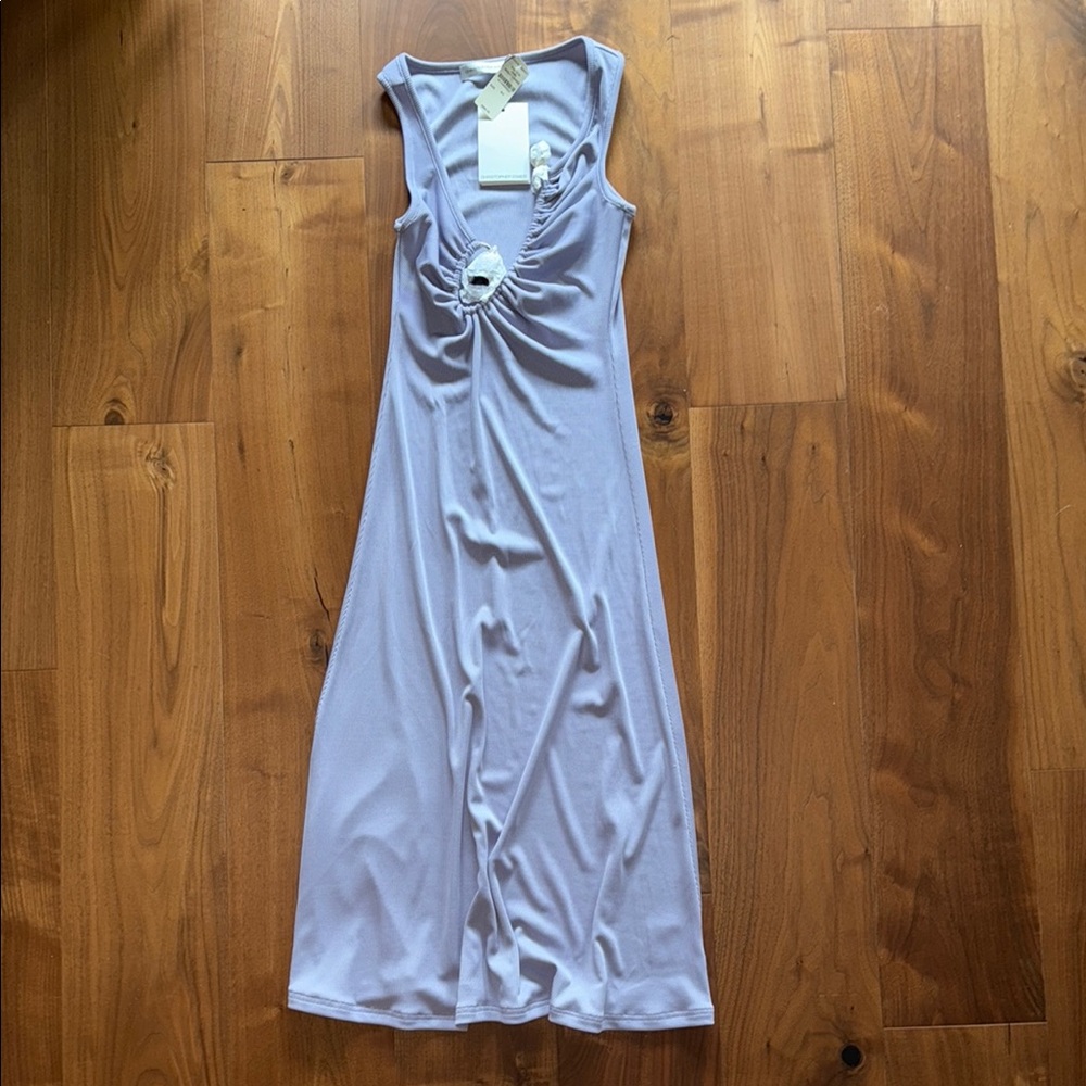 Christopher Esber Crystal Rib Tank Dress Lavender